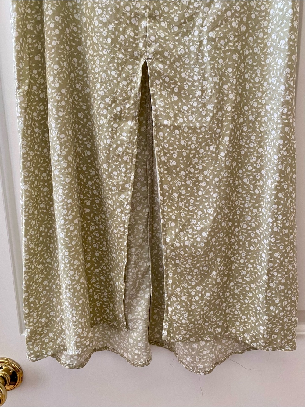 Abercrombie and Fitch Midi Skirt Green Floral Summer Midi Cottagecore Small - Picture 2 of 9